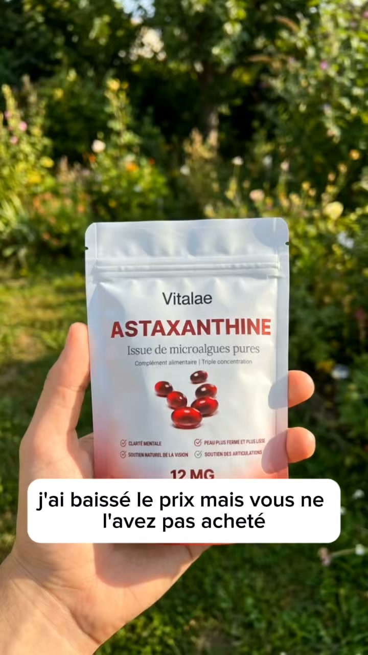 Dose clinique d'Astaxanthine — 100% naturel, 100% résultats