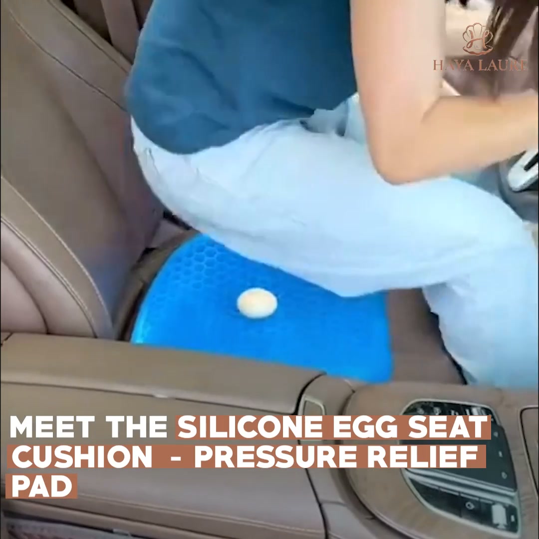 CloudCushion™ Gel Seat Cushion — Egg-Drop Pressure Relief for Office, Car & Home