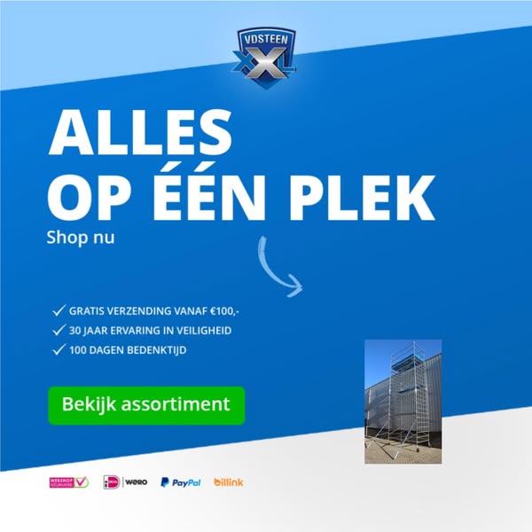 Euro / Easy-Clic Rolsteiger ® 135 x 305 x 4,2 mtr. Werkhoogte ARBO