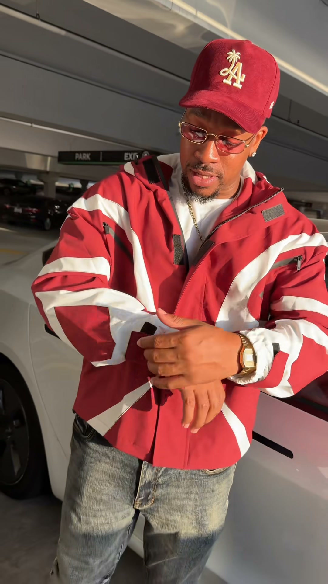 Menswear Stylish Futuristic Techwear Windbreaker Coat