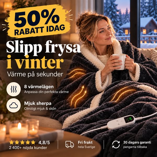 50% RABATT IDAG – Håll dig varm hela vintern med CozyWrap™