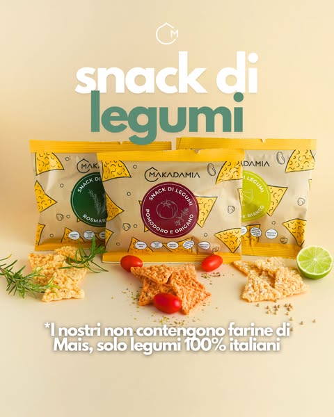 Croccanti come patatine, ma 100% legumi italiani