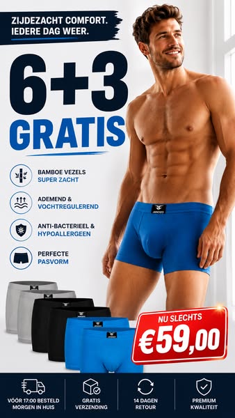 Bamboe Boxershorts | 6+3 GRATIS | Gratis bezorgd