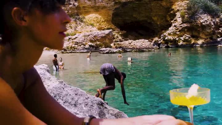 Front Row, Cocktail in Hand