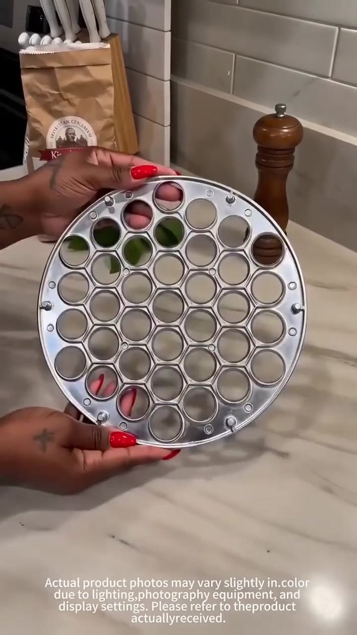 Shape 37 Dumplings Instantly! No-Fuss Aluminum Dumpling Mold