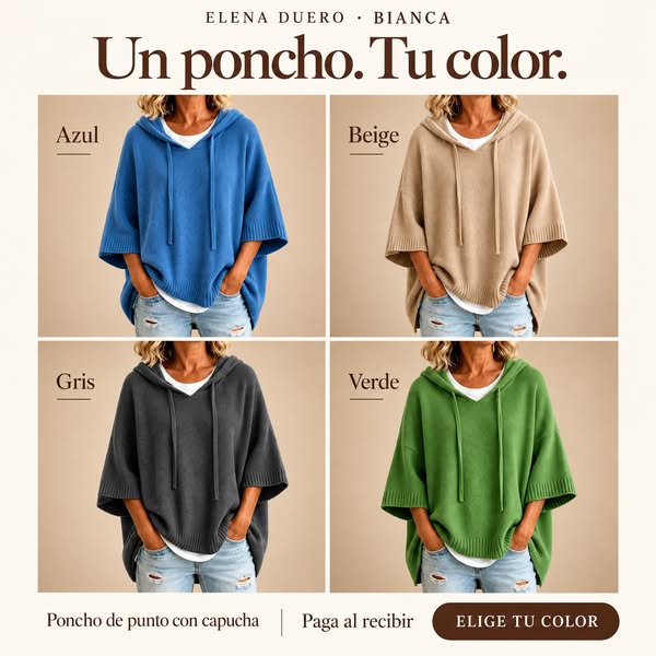 El poncho que vas a llevar todo el otoño