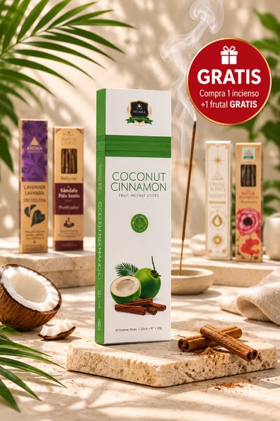 1 incienso frutal GRATIS con tu compra