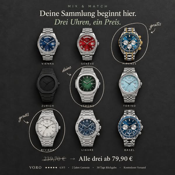 Pre-Black Friday: Starte deine Sammlung mit drei.