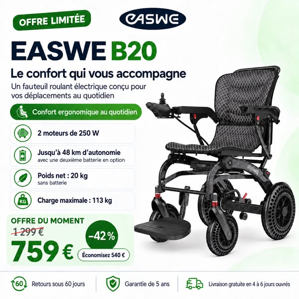 Plus de liberté au quotidien avec l’Easwe B20