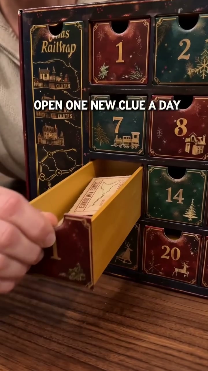 Last Day 49% OFF – 24-Day Mystery Adventure Advent Calendar | Interactive Christmas Puzzle Game with 6 Story Themes, Hidden Clues & Hand