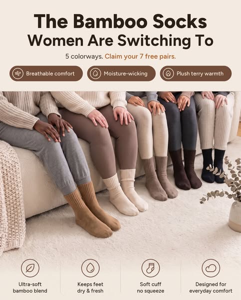 Cozy Bamboo Sweater Socks