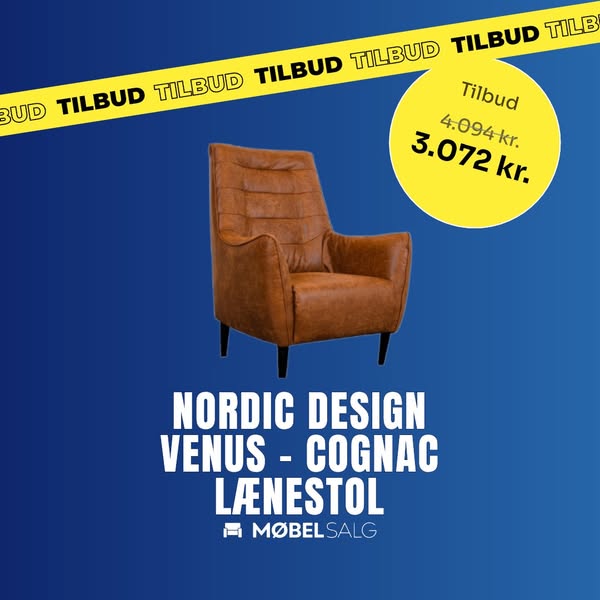 Nordic Design VENUS - Cognac lænestol