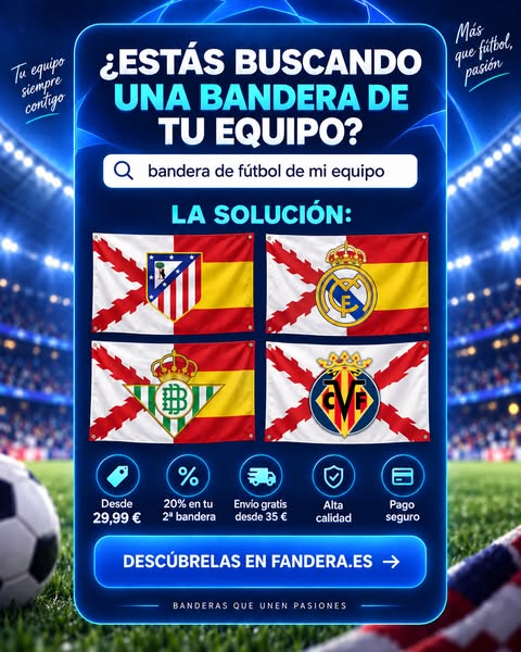 Tu bandera para las noches de Champions