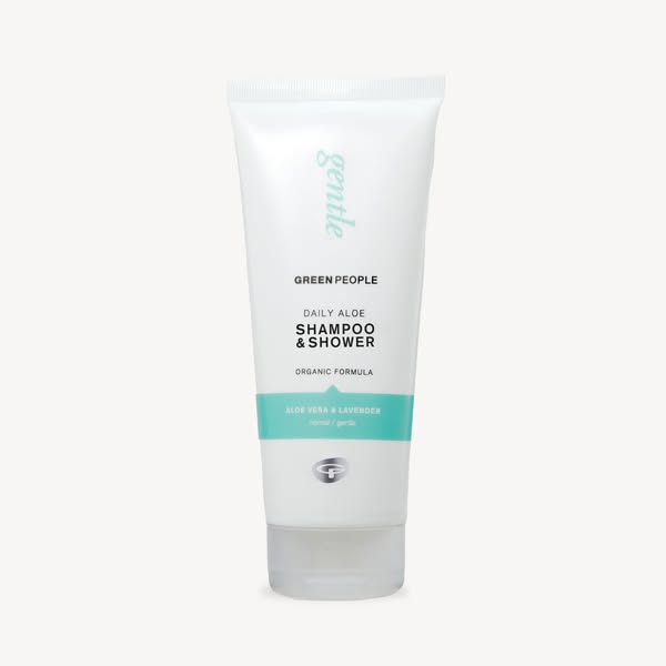 Organic Aloe Vera Shampoo & Shower Wash - Gentle, Natural 2-in-1 Shampoo & Body Wash with Lavender Scent - 200ml - Green People