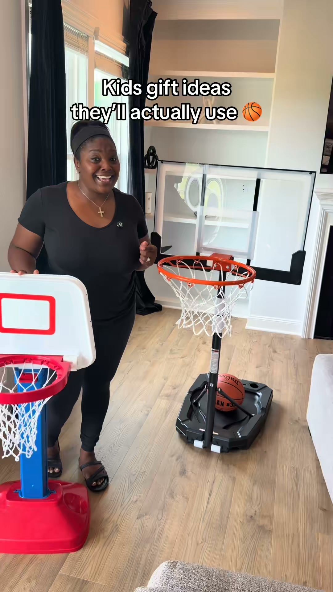Adjustable Kids Basketball Hoop | Timer & Stable Base