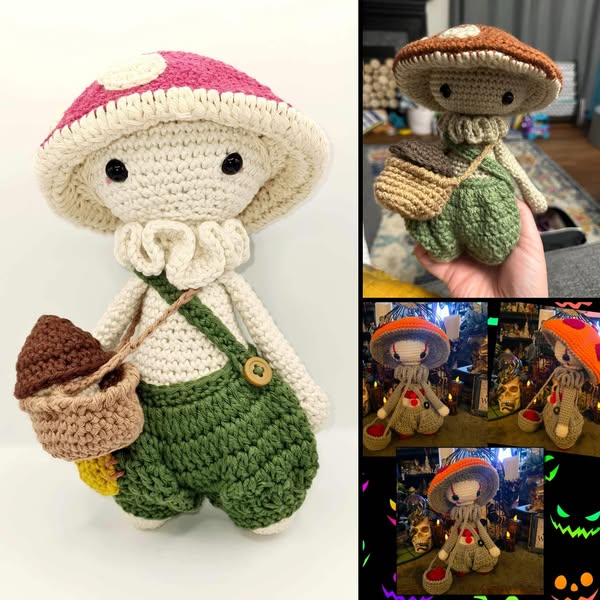 Whimsical Toadstool Critter Crochet Pattern