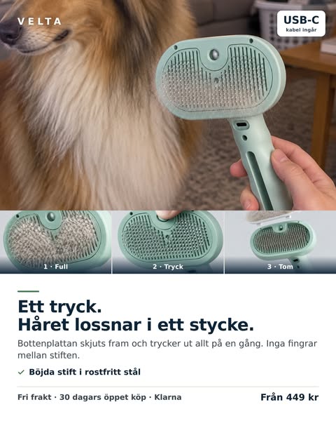 Ett tryck och den är tom