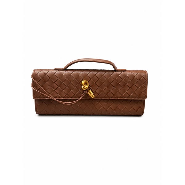The Ivy Handwoven Cowhide Leather Clutch Bag - Crossbody