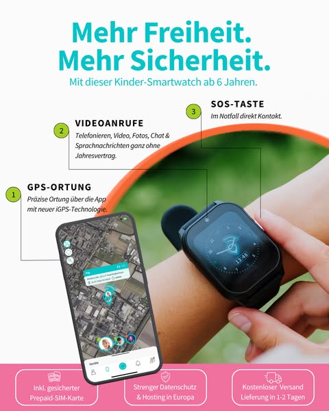 Smartwatch für Kinder ab 6 Jahren
