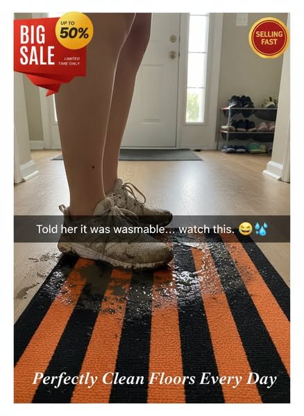 Striped Washable Entryway Rug