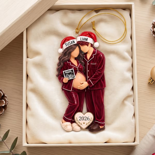 Pregnancy Announcement Christmas Ornament