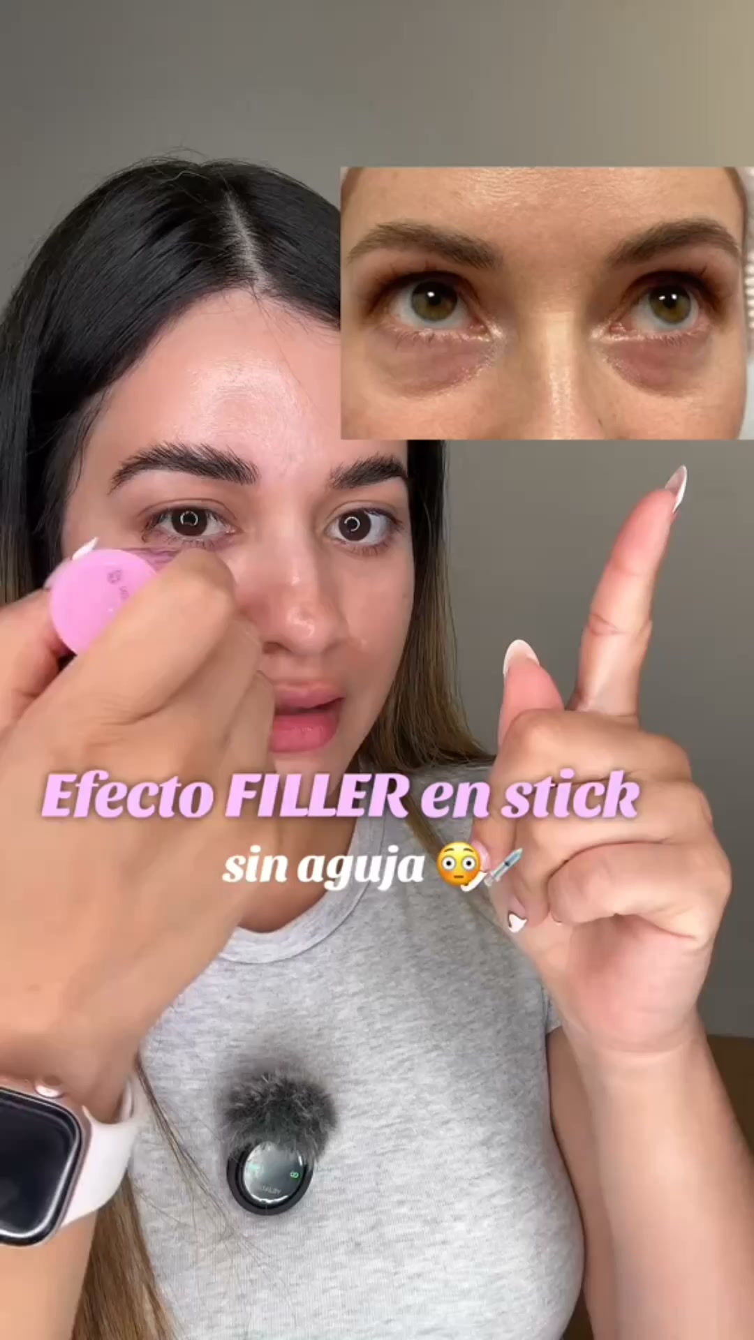 Ojeras, frente y labios: todo en un solo gesto