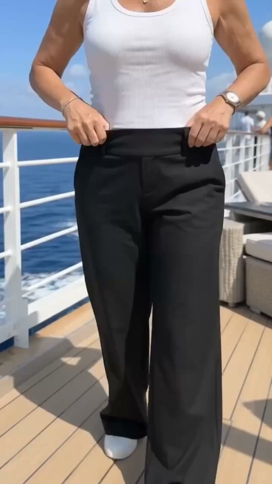High Waist Relaxed Straight Trousers · £39.95