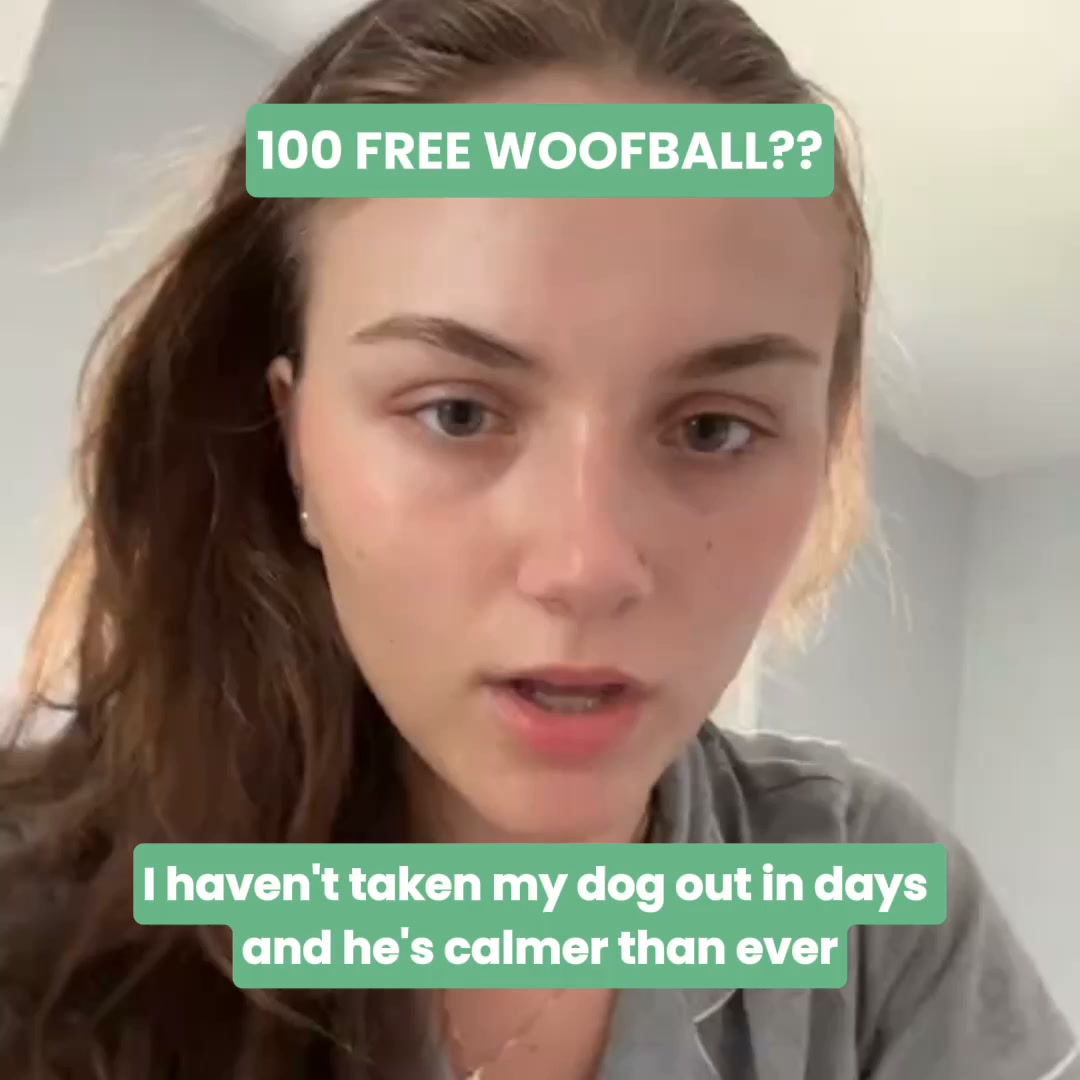 He's not a bad dog — he's bored. 10 min of sniffing tires his brain more than a walk WoofBalls FREE — just cover shipping.