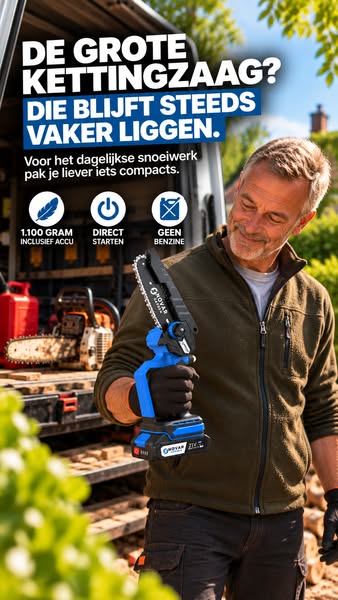 De grote kettingzaag? Laat maar liggen.