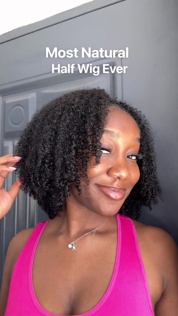 Kinky Half Wig With 4C Edges