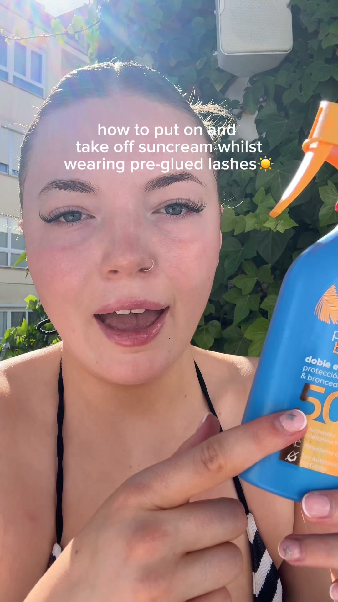 Suncream and lashes, sorted