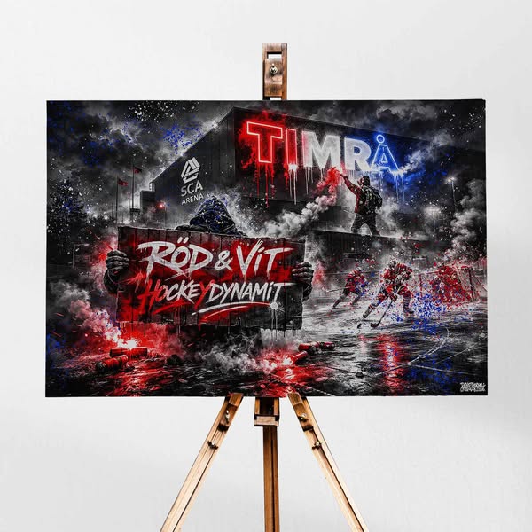 Timrå Röd & Vit Dynamit Canvas