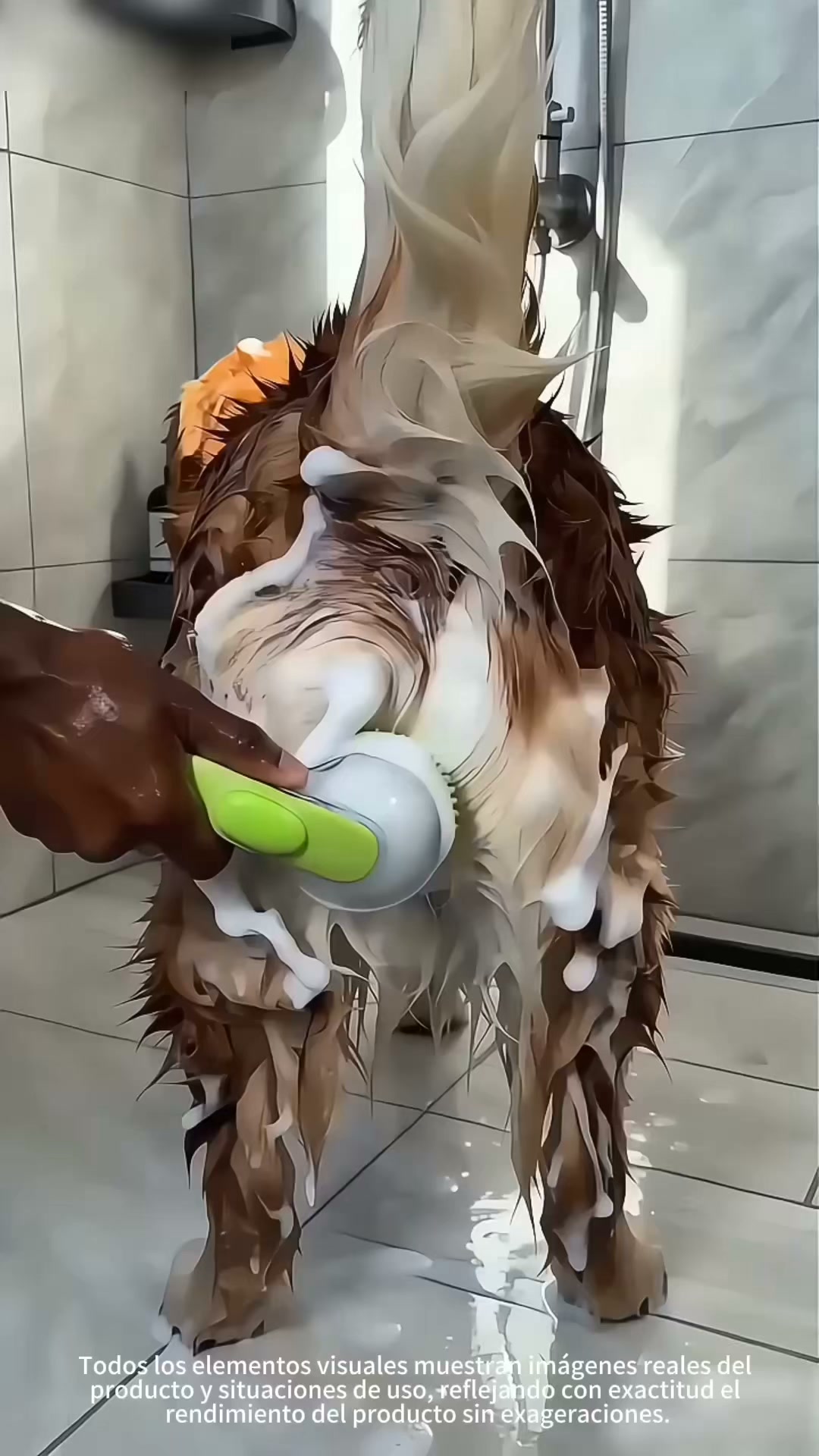 2-in-1 Pet Bath Brush – Shampoo Dispenser & Soft Massage Grooming Tool