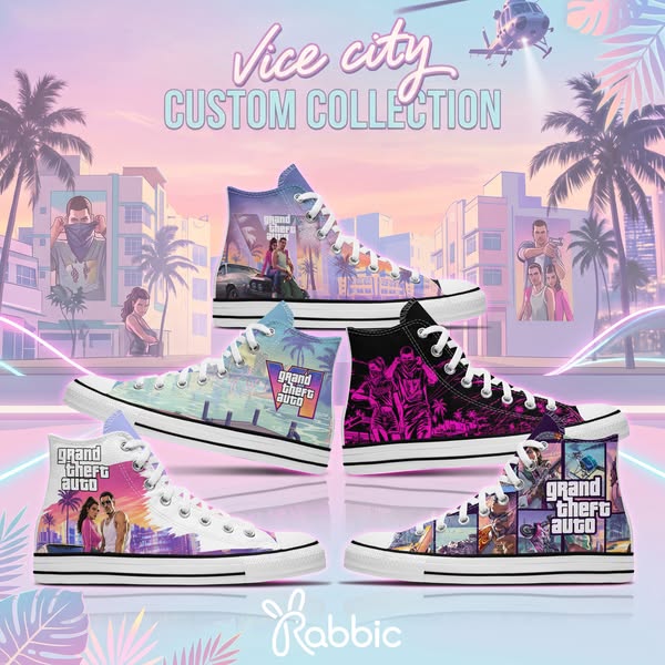 Elevate your rotation with our limited-edition GTA 6 Hightop Chucks