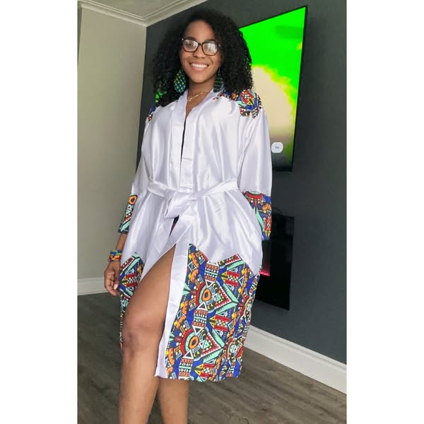 Women Silk Embroidered Kimono Robe