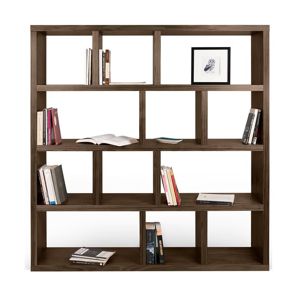 Libreria da parete in legno noce - 150 x 159 cm - Gadera