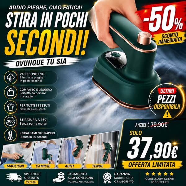 Stiratura perfetta in pochi secondi
