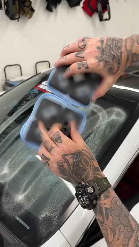 Dual Magnetic Car Windshield Cleaner | Streak-Free Auto Glass Cleaning Kit