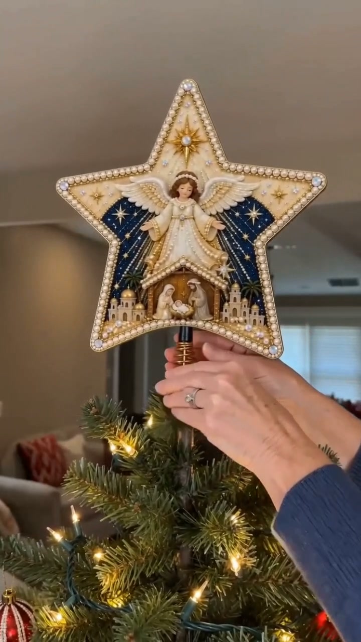 Christian Faith Pearl Diamond Art Christmas Tree Topper Kit