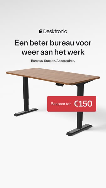 Met jouw nieuwe bureau in de aanbieding.