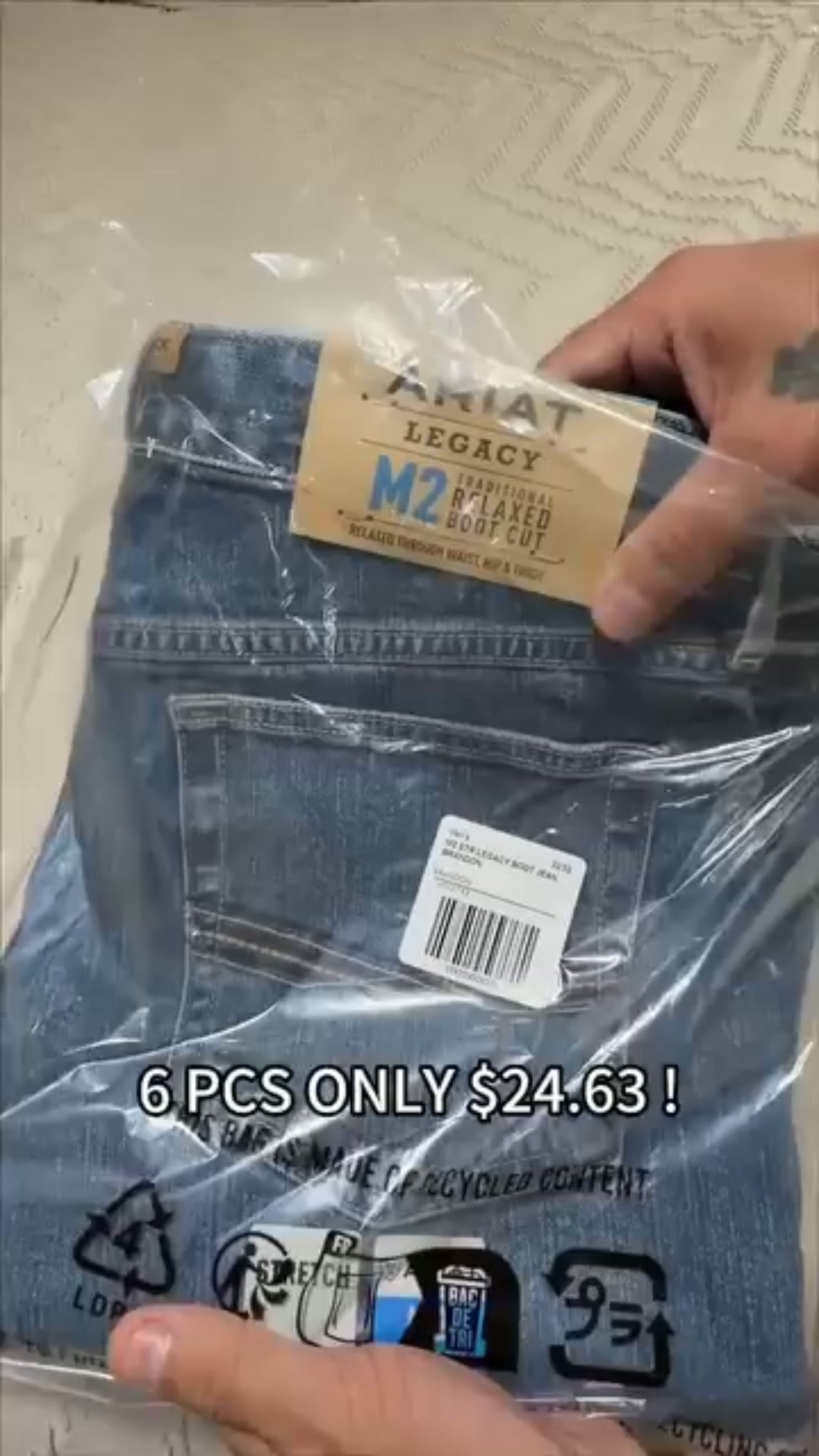 $4.11 Each | Men's Relaxed Stretch Boot-Cut Jeans