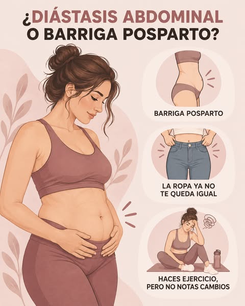 ¿Diástasis o barriga posparto?