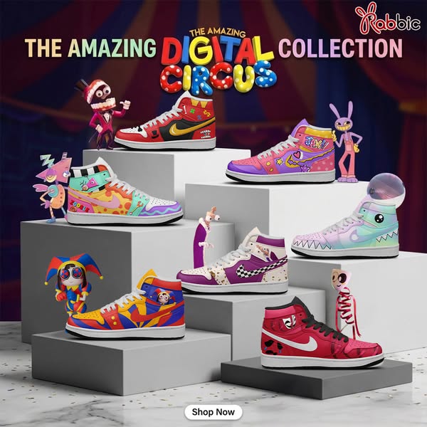 Rock our custom The Amazing Digital Circus AJ1s
