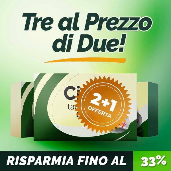 Ordina subito, 2+1 attivo solo per poco.