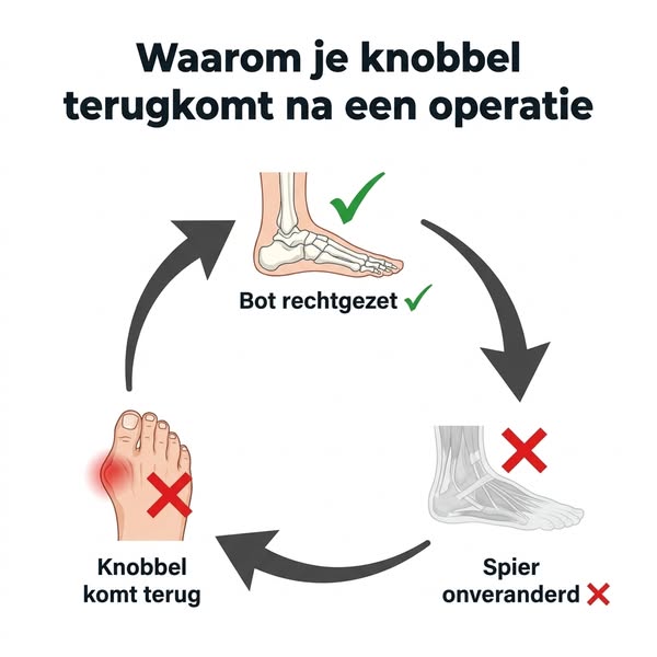 De operatie lukt bijna altijd. Toch komt de knobbel bij de helft terug