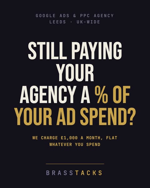 One flat fee. Never a % of spend.