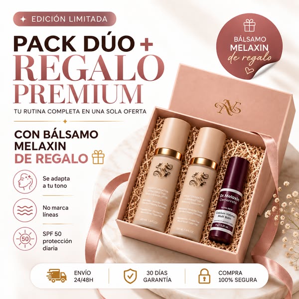 SÚPER OFERTA · DOS BASES + REGALO SUPER BALSAMO Dr. Melaxin Multi Balm