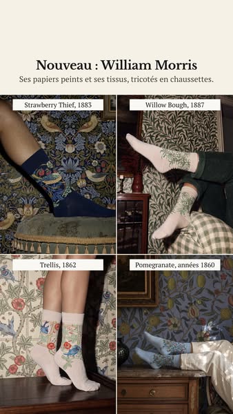 4 nouvelles chaussettes William Morris