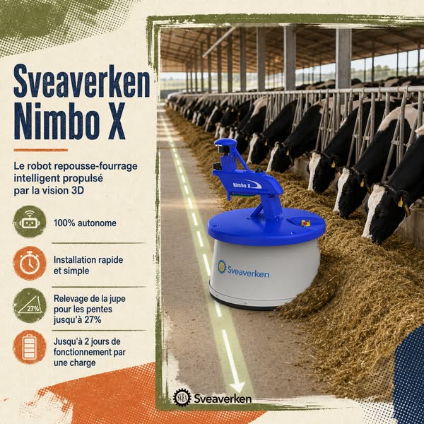 Nimbo X : robot pousse-fourrage