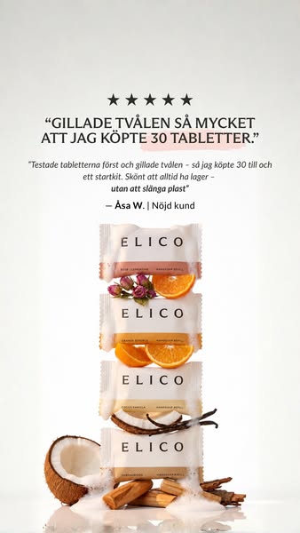 Tablett + kranvatten = silkeslen tvål